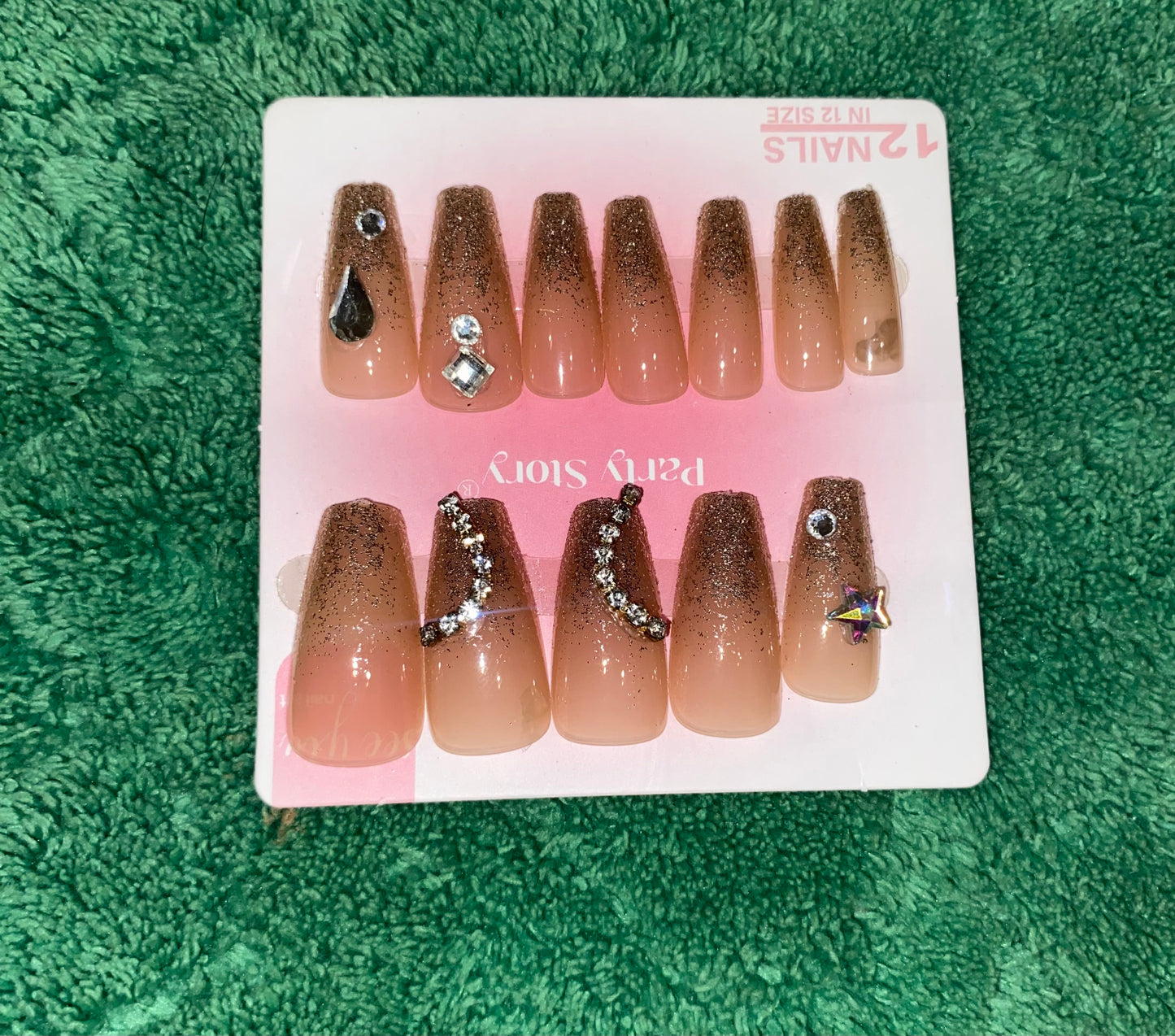 12 PCS Art Work Press On Nails With Kit