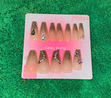 12 PCS Art Work Press On Nails With Kit